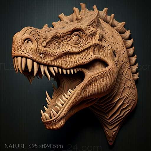 Nature and animals (st Carnotaurus 3, NATURE_695) 3D models for cnc